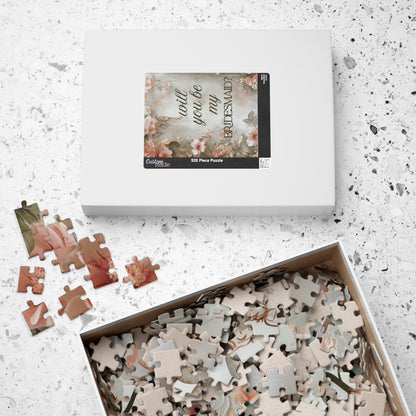 Bridesmaid Puzzle Proposal Gift – Will you be my Bridesmaid? | Floral Bridal Party Reveal Keepsake | Wedding Proposal Idea