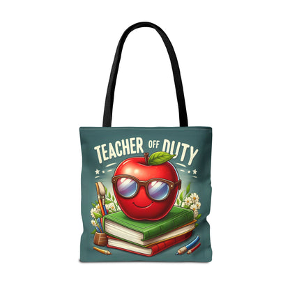 Fun Teacher Tote Bag - 'Teacher Off Duty' Design, Perfect for Back to School & Teacher Appreciation