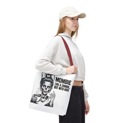 Funny "Mombiel Like a Zombie, but with Kids" Tote Bag - Perfect for Moms and Mother's Day Gift Ideas