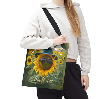 Sunflower with black handle Tote Bag - "In a World Full of Roses, Be a Sunflower"