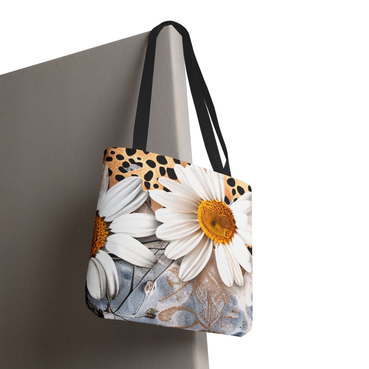 Floral Art Tote Bag - Daisies, Animal and Denim Print Stylish & Functional for Everyday Use
