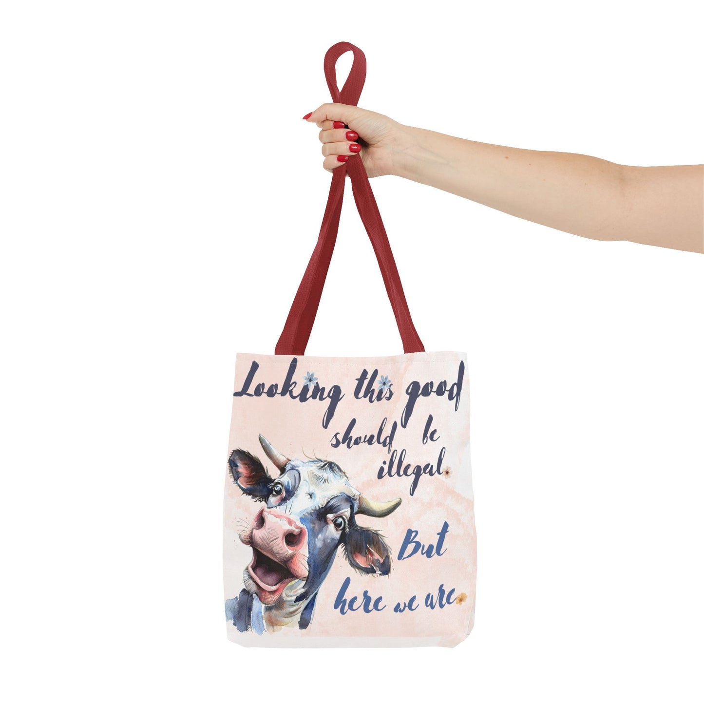Humorous Cow Tote Bag - 'Looking This Good Should Be Illegal' - Gift Idea