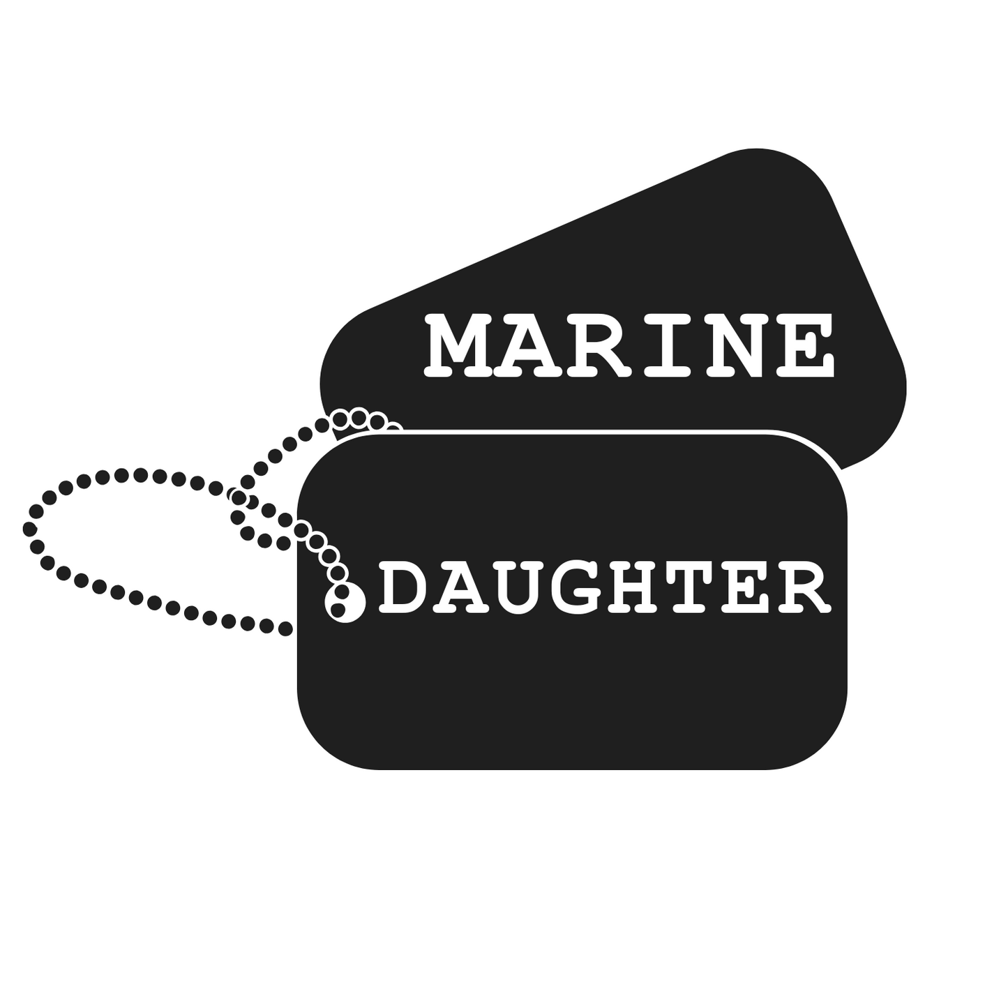Custom Military Dog Tag Vinyl Decal – Personalized Army, Navy, Air Force, Marine, Space Force & Coast Guard Vinyl Decal for Windows cup and more