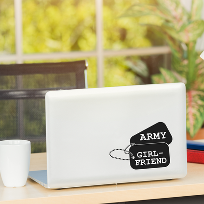 Custom Military Dog Tag Vinyl Decal – Personalized Army, Navy, Air Force, Marine, Space Force & Coast Guard Vinyl Decal for Windows cup and more