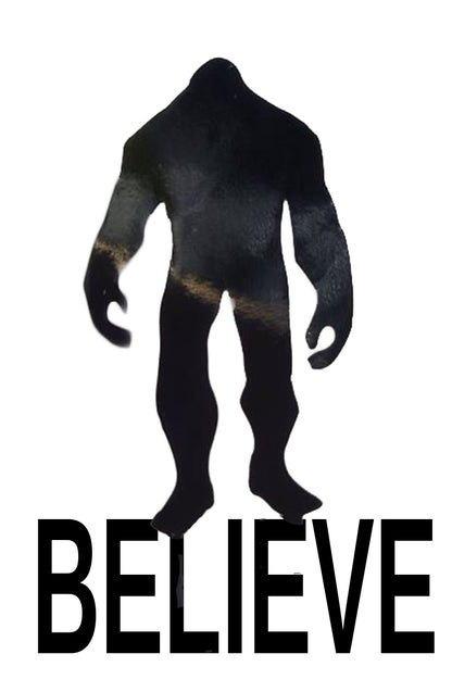 Believe Sasquatch Vinyl Decal | Your Choice Bigfoot Side or Front View Car Window Decal | Cup Decal | Custom Vinyl Sticker