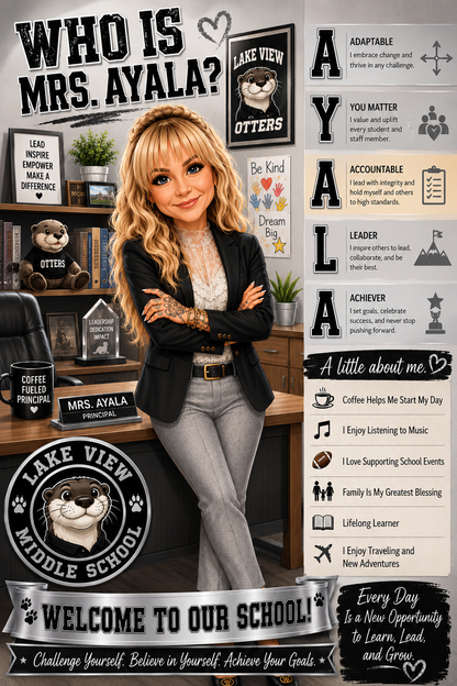 CUSTOM TEACHER & STAFF "ABOUT ME" POSTER | Personalized Back to School Digital Download