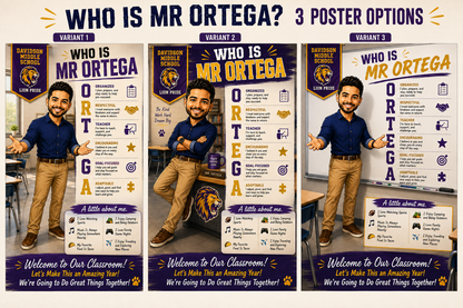 CUSTOM TEACHER & STAFF "ABOUT ME" POSTER | Personalized Back to School Digital Download