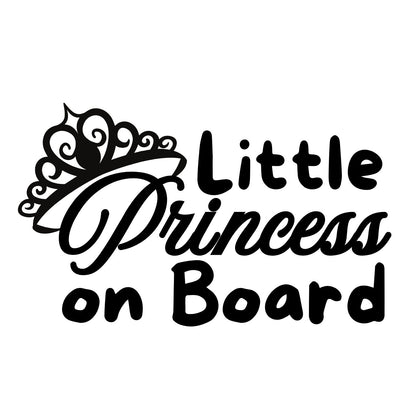 Little Princess on Board Vinyl Decal for car window – Cute Car Sign for Baby Girl – Adorable Crown Design