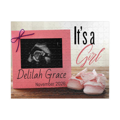 Gender Reveal Puzzle — Surprise Announcement Girl Reveal (110–520 pcs)