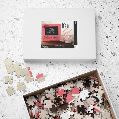Gender Reveal Puzzle — Surprise Announcement Girl Reveal (110–520 pcs)