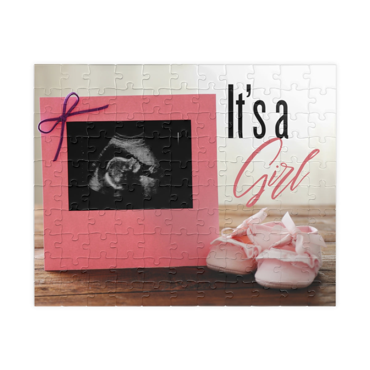 Gender Reveal Puzzle — Surprise Announcement Girl Reveal (110–520 pcs)