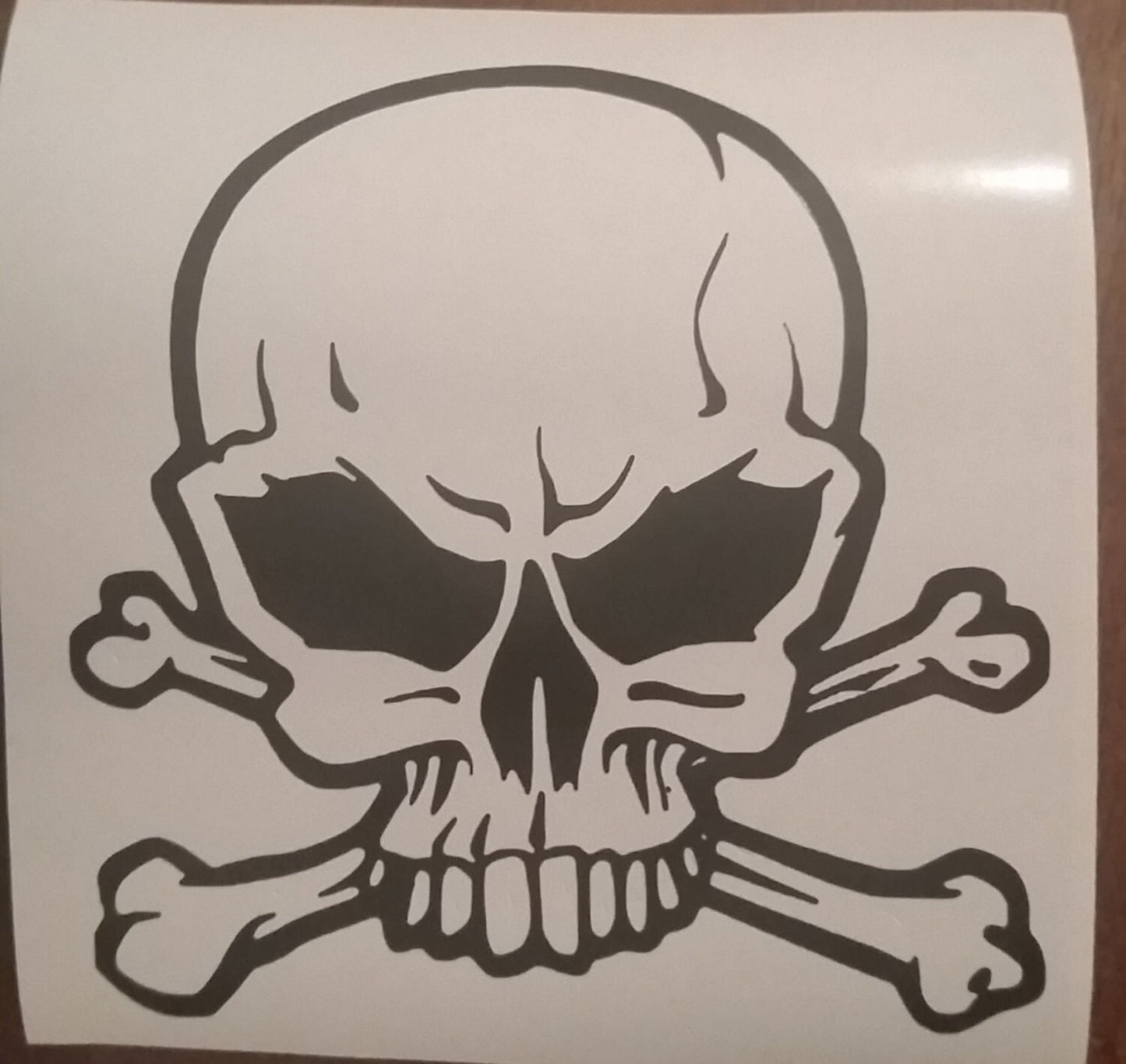 SKULL AND CROSS Bones Decal Window Decal Car Decal Computer Decal