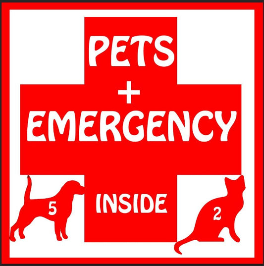 Pet Decal EMERGENCY PET(S) INSIDE decal  - Vinyl Decal - Window Decal- In case of Emergecy let everyone know you have pets inside your home