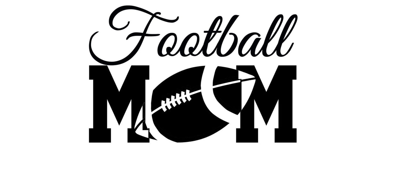 Mom Decal FOOTBALL MOM  decal -  Football Heart Mom Decal - Football decal - High School Football - RTIC Cup Decal Yeti Decal Window Decal
