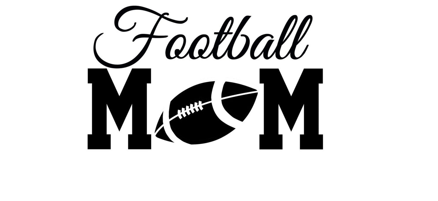 FOOTBALL MOM  decal -  Football Heart Mom Decal - Football decal - High School Football - RTIC Cup Decal Yeti Decal Window Decal