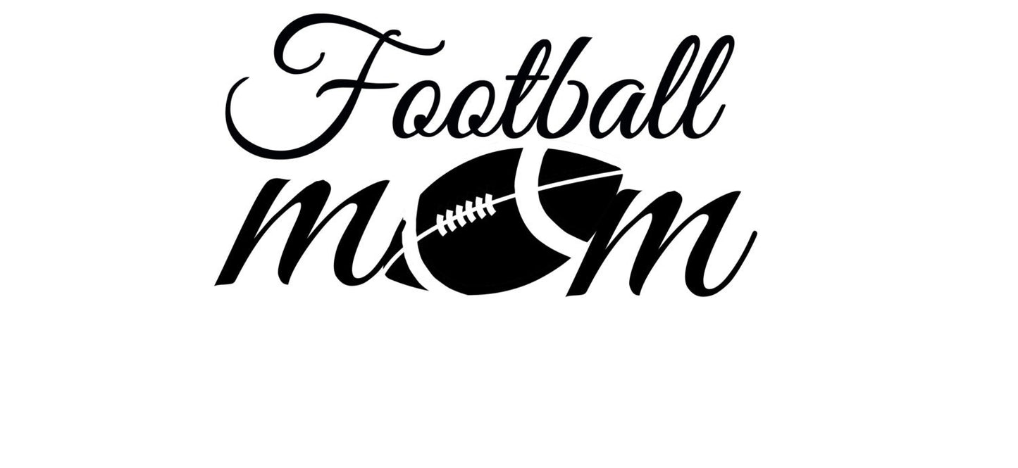 FOOTBALL MOM  decal -  Football Heart Mom Decal - Football decal - High School Football - RTIC Cup Decal Yeti Decal Window Decal