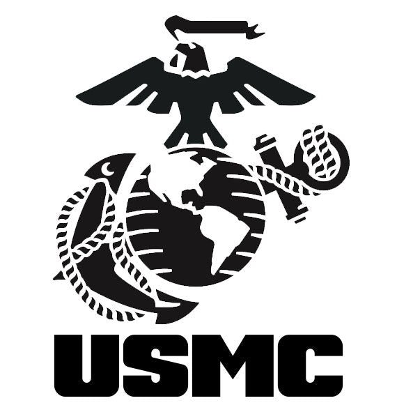 Marine Decal - US Marine Decal -Military Decal -  RTIC Cup Decal Yeti Decal Window Decal Computer Decal