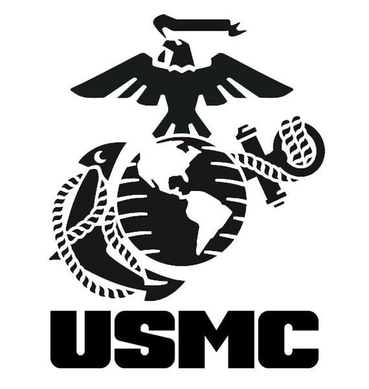 Marine Decal - US Marine Decal -Military Decal -  RTIC Cup Decal Yeti Decal Window Decal Computer Decal