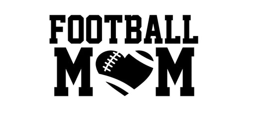 FOOTBALL MOM  decal -  Football Heart Mom Decal - Football decal - High School Football - RTIC Cup Decal Yeti Decal Window Decal