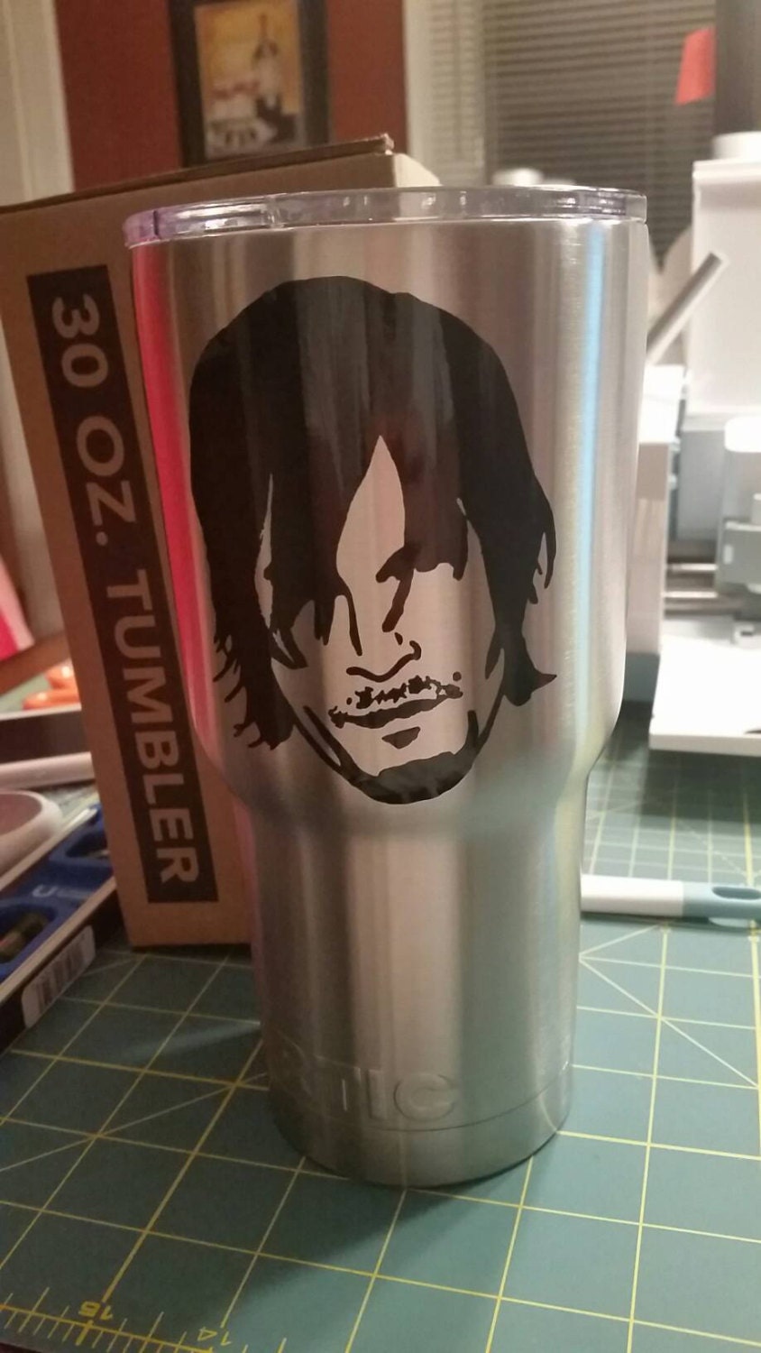 The Walking Dead Daryl Decal perfect for a Yeti or RTIC cups! DARYL DIXON Decal twd Decal Car decal computer decal