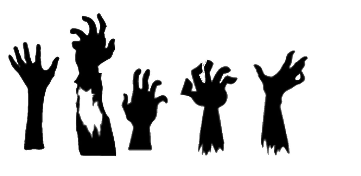 Zombie hands  (ONLY) perfect for a Yeti or RTIC cups! TWD Decal Car decal computer decal