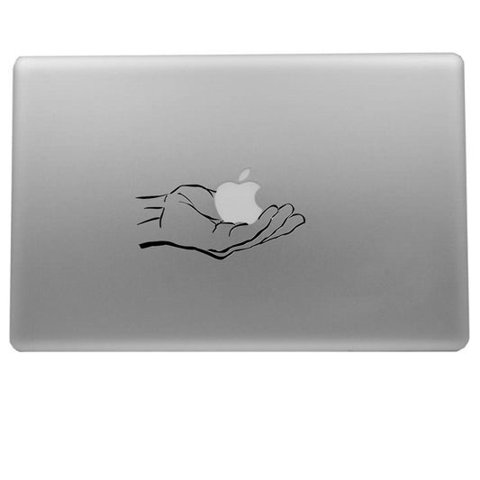 Hand Holding Apple - APPLE  COMPUTER Decal - Cell phone - Macbook - Laptop - Macbook Decal