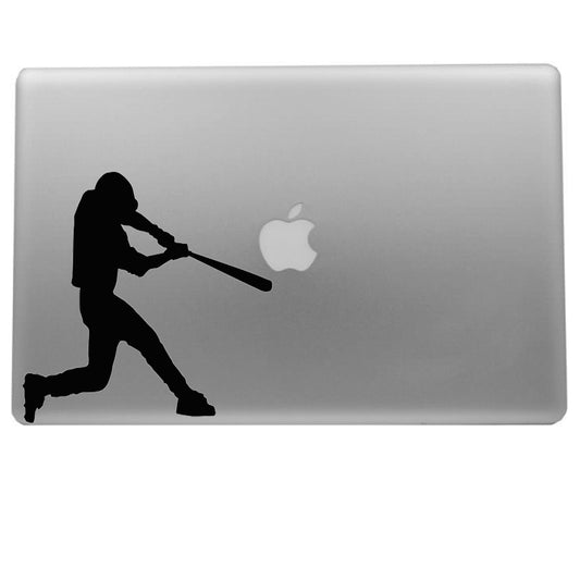 Baseball Player Apple Computer Decal | Cell Phone, MacBook, Laptop Sticker | Sports-Themed Vinyl Decal