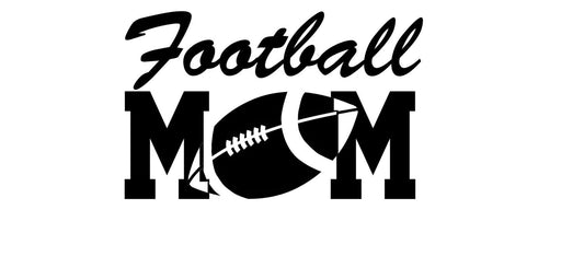 FOOTBALL MOM  decal -  Football Heart Mom Decal - Football decal - High School Football - RTIC Cup Decal Yeti Decal Window Decal