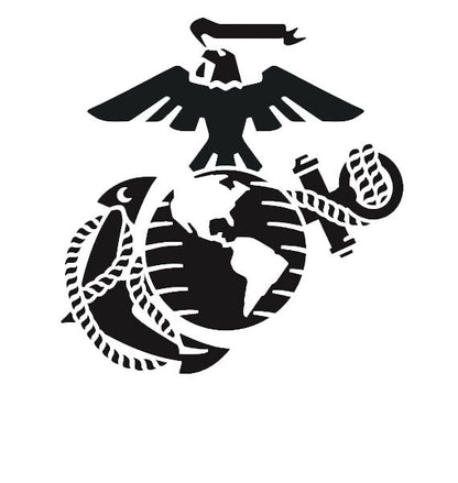 Marine Decal - US Marine Decal -Military Decal -  RTIC Cup Decal Yeti Decal Window Decal