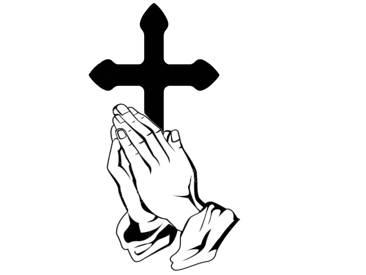 Praying Hands Decal + Cross Decal | Christian Car Decals & Windows, Stickers for Cups