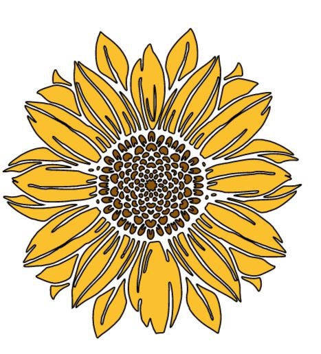 SUNFLOWER Monogram DECAL Circle Cut Monogram Sunflower Decal  Vine Fancy Monogram Sunflower Decal Car decal Window Decal RTIC/Yeti Cup Decal