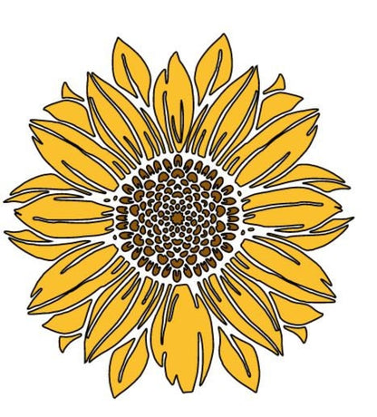 SUNFLOWER Monogram DECAL Circle Cut Monogram Sunflower Decal  Vine Fancy Monogram Sunflower Decal Car decal Window Decal RTIC/Yeti Cup Decal