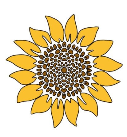 SUNFLOWER Monogram DECAL Circle Cut Monogram Sunflower Decal  Vine Fancy Monogram Sunflower Decal Car decal Window Decal RTIC/Yeti Cup Decal