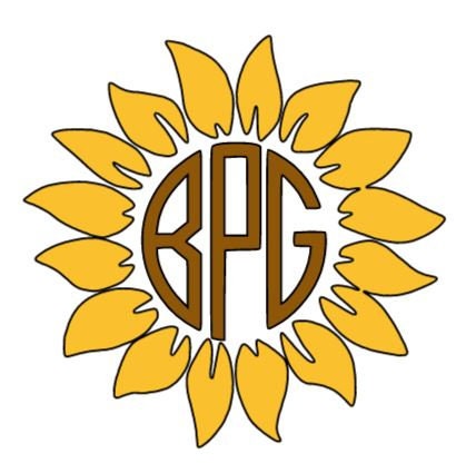 SUNFLOWER Monogram DECAL Circle Cut Monogram Sunflower Decal  Vine Fancy Monogram Sunflower Decal Car decal Window Decal RTIC/Yeti Cup Decal