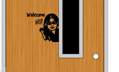 Custom Bitmoji Teacher Decal Personalized Classroom Door, Window, or Computer Decal