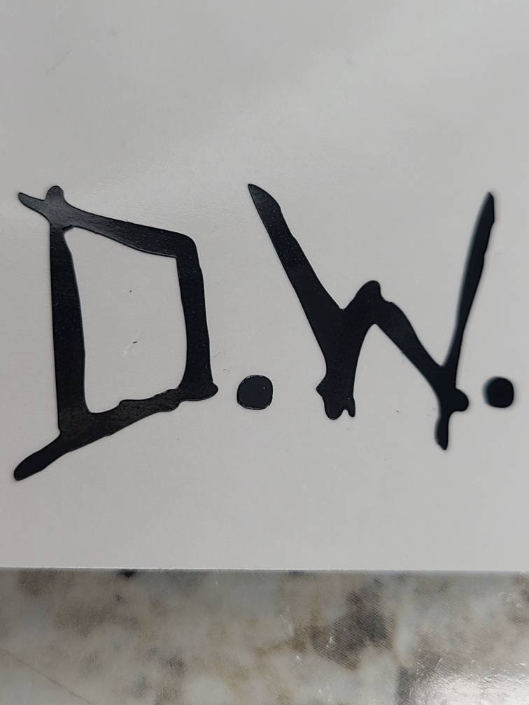 Tv Show Supernatural Set of Initials SW DW Sam Winchester  Dean  Winchester Decal SPN Fan #SPNfamily Decal Car decal Window Decal  Cup Decal