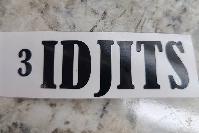 TV SHOW Supernatural  - Idjits - Bobby Singer Decal SPN Fan #SPNfamily Decal  Winchester Car decal Window Decal  Cup Decal