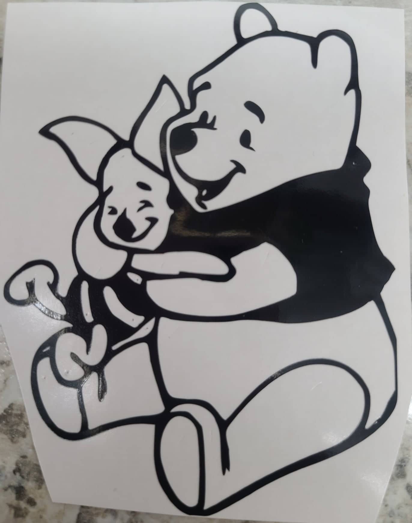 POOH & PIGLET  (with or without)Pooh quote "As soon as I saw you I knew an adventure was going to happen" Friendship decal Love Decal