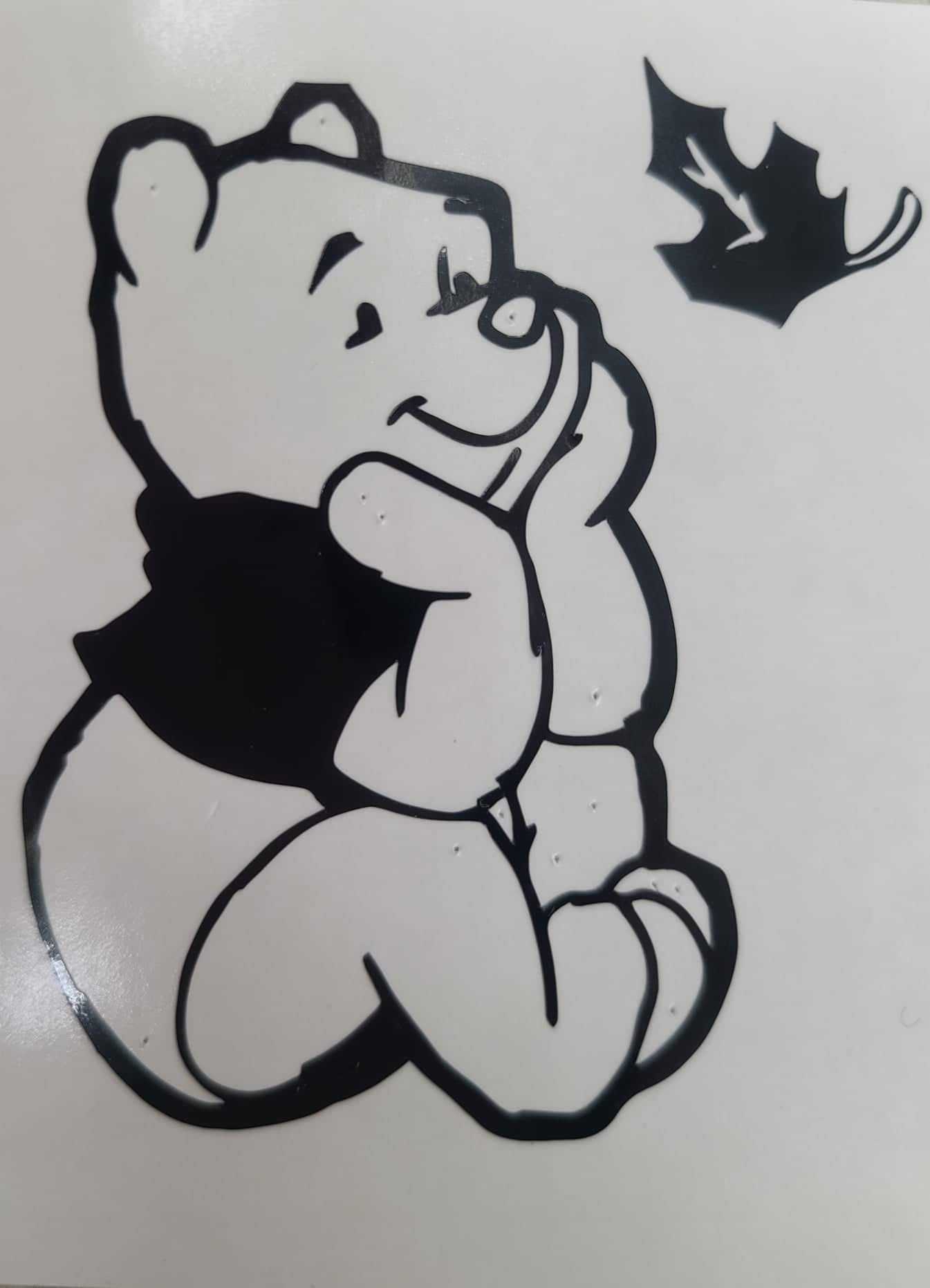 Pooh Vinyl Decal "people say nothing is impossible, but I do nothing every day" Quote Sticker – Cute Character Decor Winnie the Pooh Decal