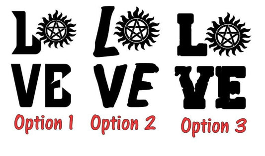 TV SHOW Supernatural Love (anit-possession) Decal SPN Fan #SPNfamily Decal  Winchester Car decal Window Decal  Cup Decal