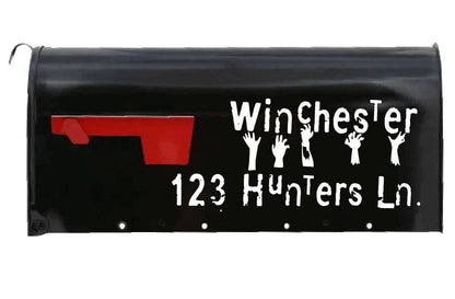 Personalized Zombie Hand Mailbox Decal Name and Address Zombie Decal Front # Decal Left Side Right Side Decal