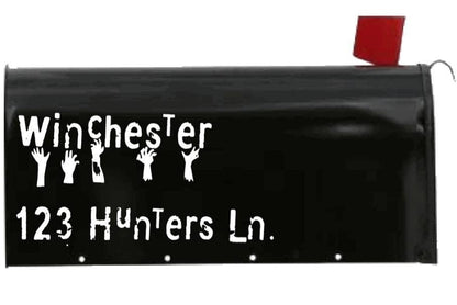 Personalized Zombie Hand Mailbox Decal Name and Address Zombie Decal Front # Decal Left Side Right Side Decal