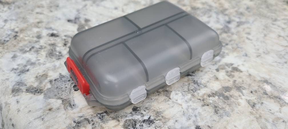 Pocket Pharmacy Travel/Portable pill case 10 compartments with custom labels, button holder, custom travel jewelry case with labels,