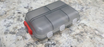 Pocket Pharmacy Travel/Portable pill case 10 compartments with custom labels, button holder, custom travel jewelry case with labels,