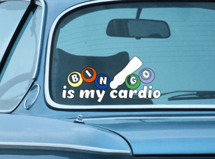 "BINGO is My Cardio" Colorful Balls Decal – Show Your Love for BINGO with a Fun and Sassy Design