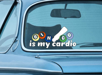 "BINGO is My Cardio" Colorful Balls Decal – Show Your Love for BINGO with a Fun and Sassy Design