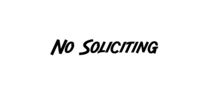 NO SOLICITING BUSINESS decal Business window decal Business Door decal