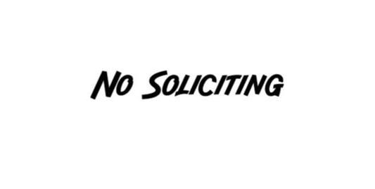 NO SOLICITING BUSINESS decal Business window decal Business Door decal