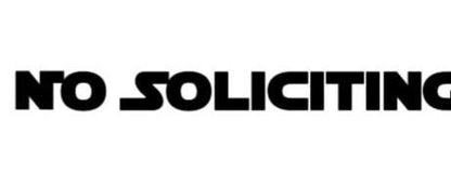 NO SOLICITING BUSINESS decal Business window decal Business Door decal