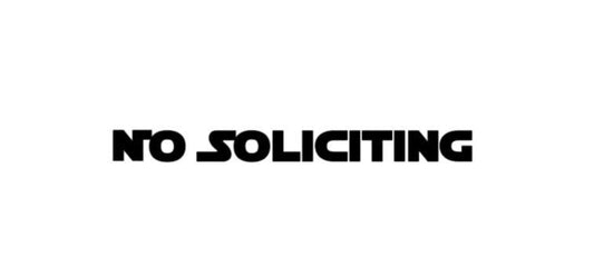 NO SOLICITING BUSINESS decal Business window decal Business Door decal